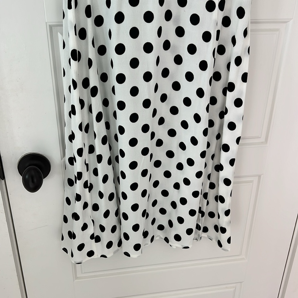 Loft petite pokadot midi dress - Picture 3 of 6